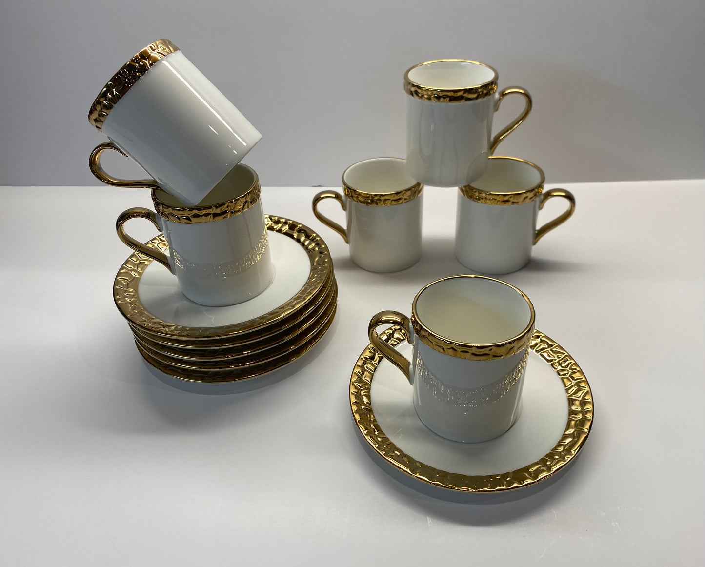 Coffee/Espresso Cups Gold Rim