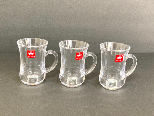 Glass Tea Cups w/Handle