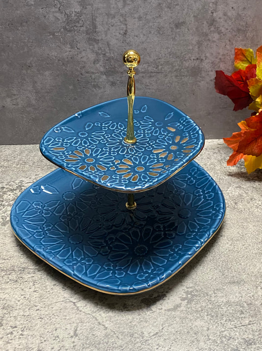 2 Tier Serving Plates