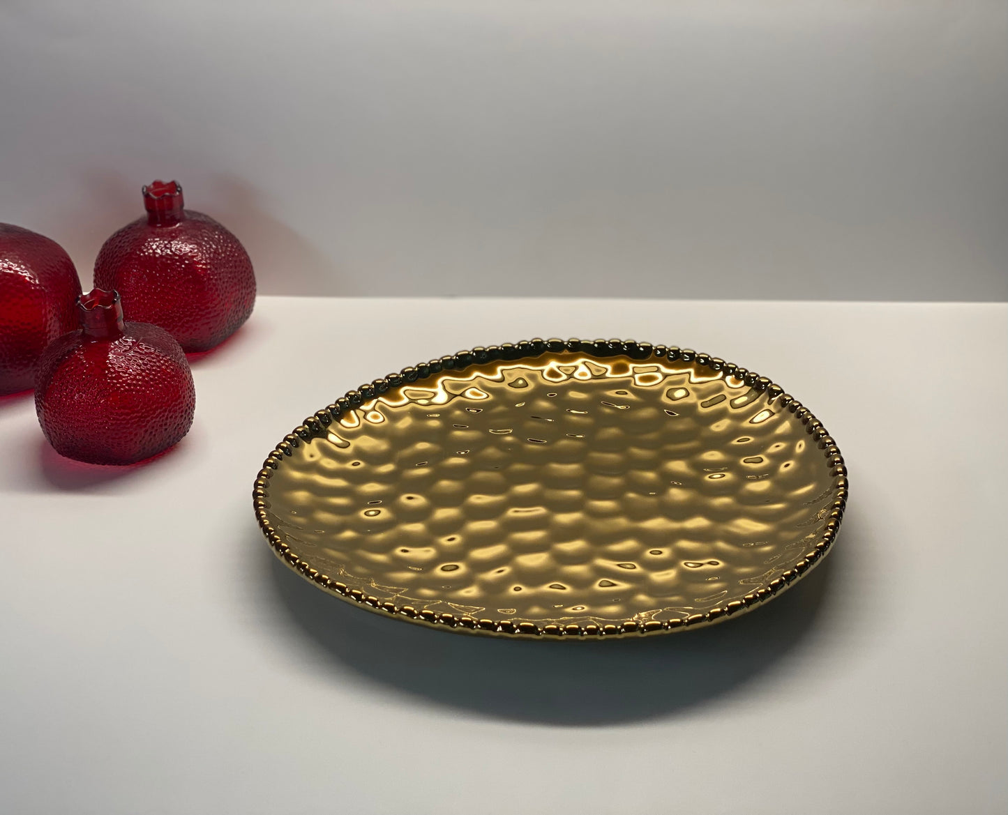 Egg Shaped Gold Platter