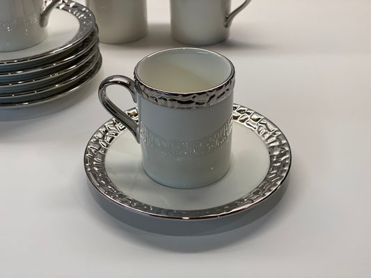 Coffee/Espresso Cups Silver Rim