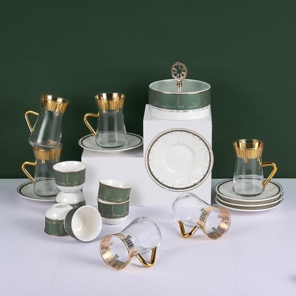 20pc Tea and Gawa Set Green