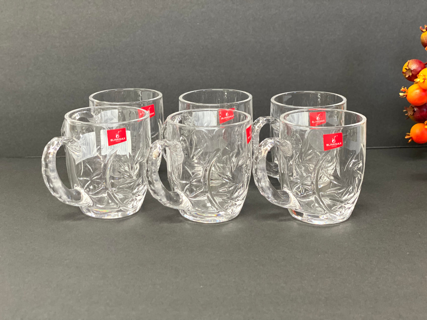 Glass Tea Mugs Set of 6