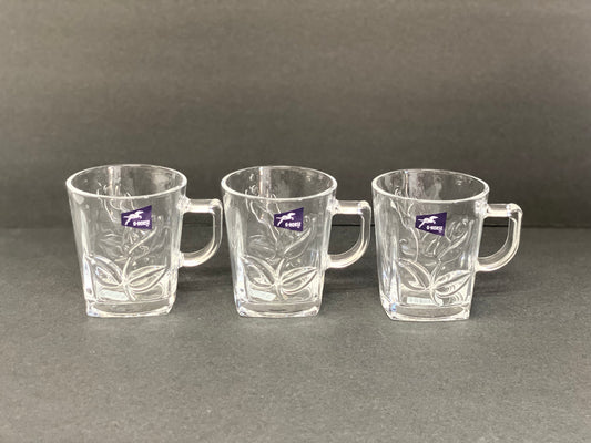 Glass Tea Mugs Set of 6 Rose