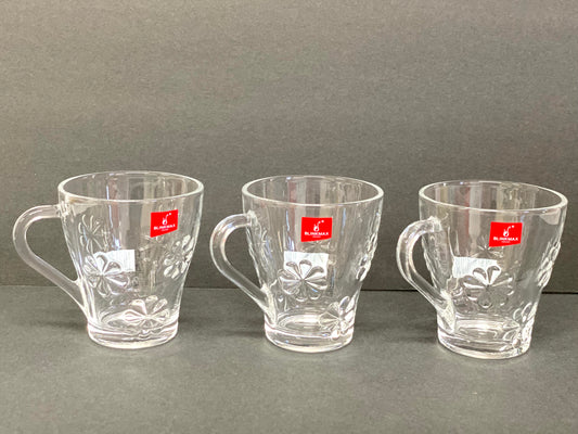 Glass Tea Cups Set of 6