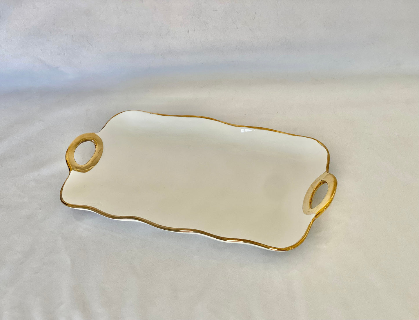 Serving Platter Gold Rim