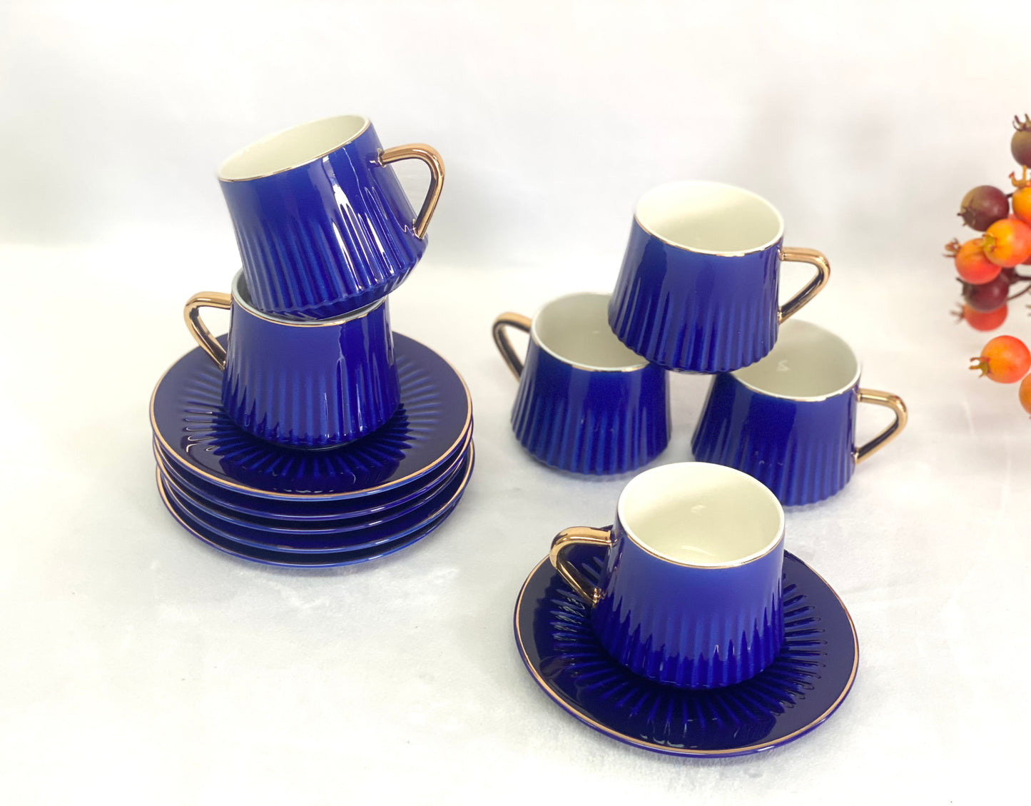 Tea/Coffee Cups 200cc Blue