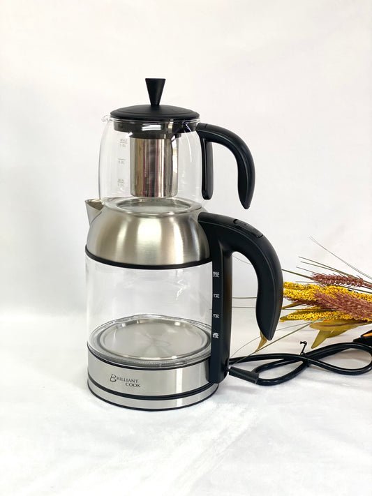 Brilliant Cook Glass Electric Tea Maker Set