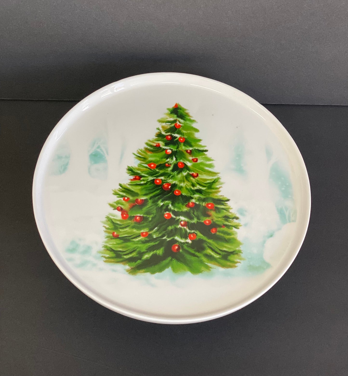 Christmas Tree Platter w/Stand