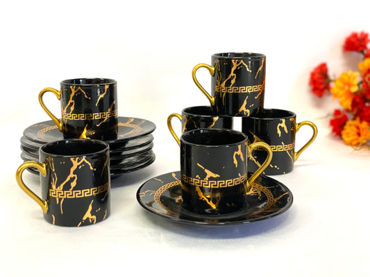 Black/Gold Coffee/Espresso Cups