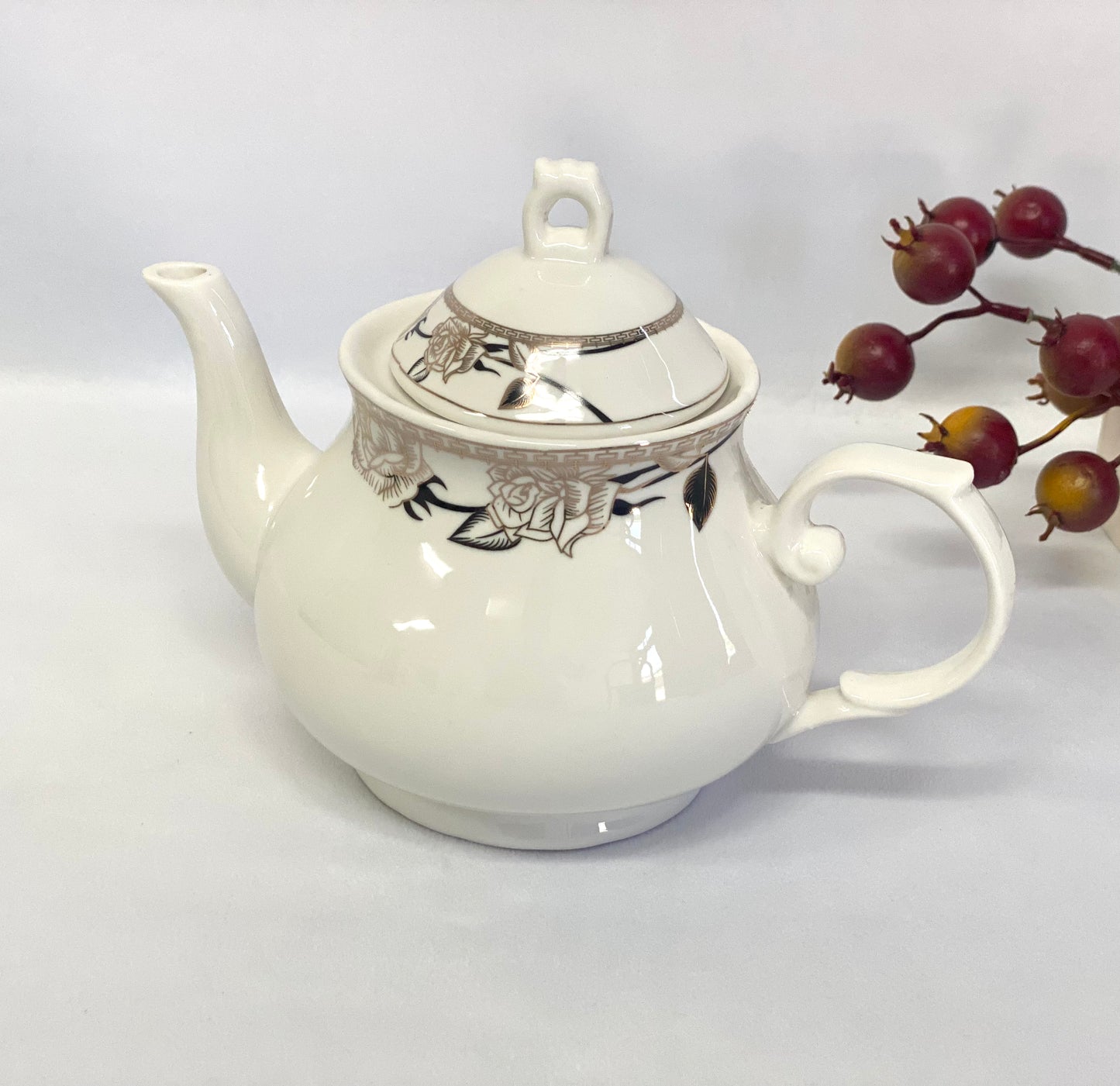 Porcelain Teapot Floral Design