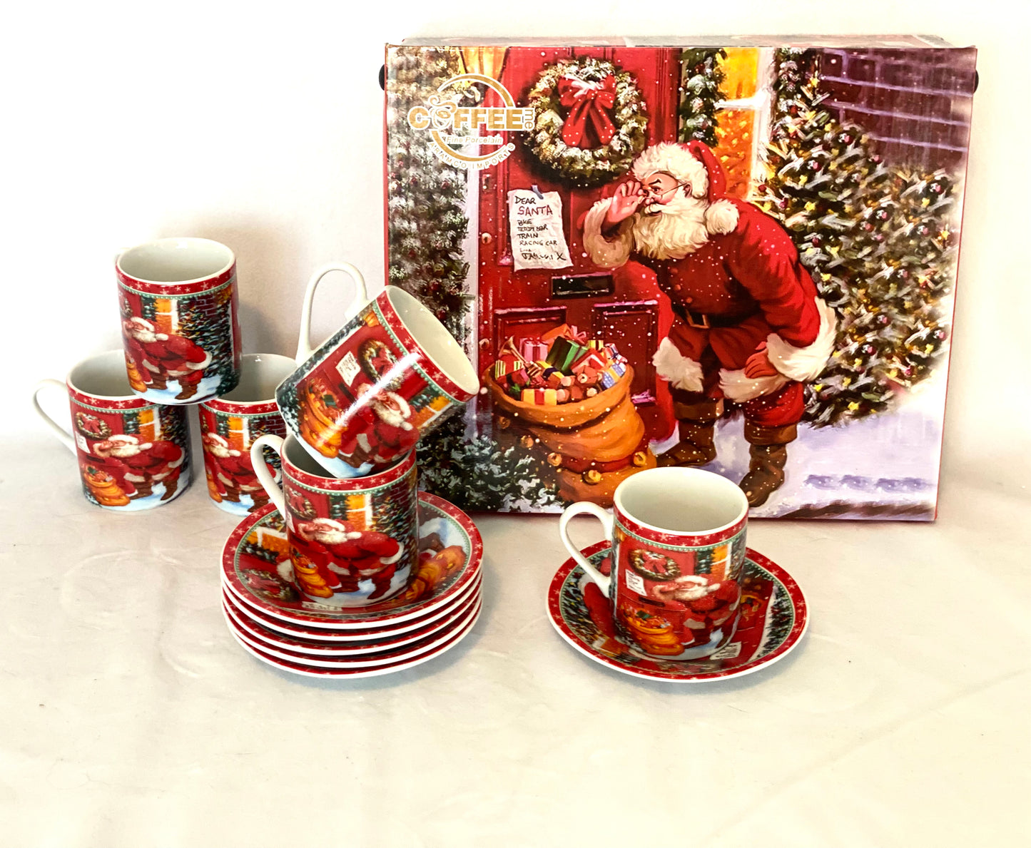 Santa Coffee/Espresso Cups