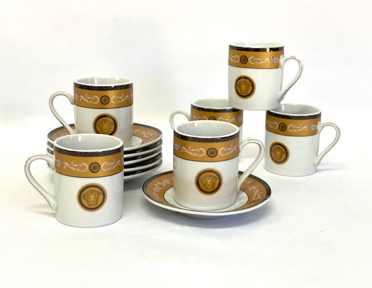 Coffee/Espresso Cups Gold Medusa