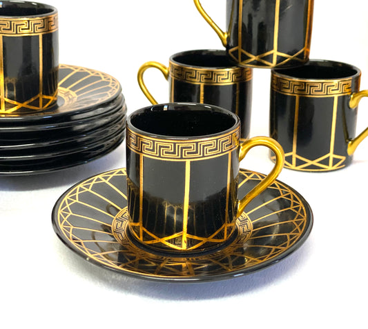 Black/Gold Coffee/Espresso Cups