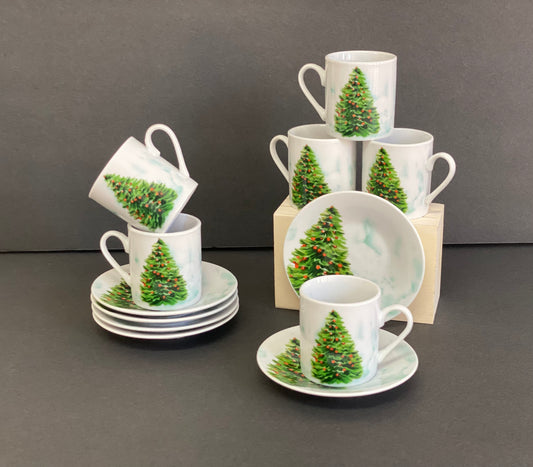 Christmas Tree Coffee/Espresso Cups