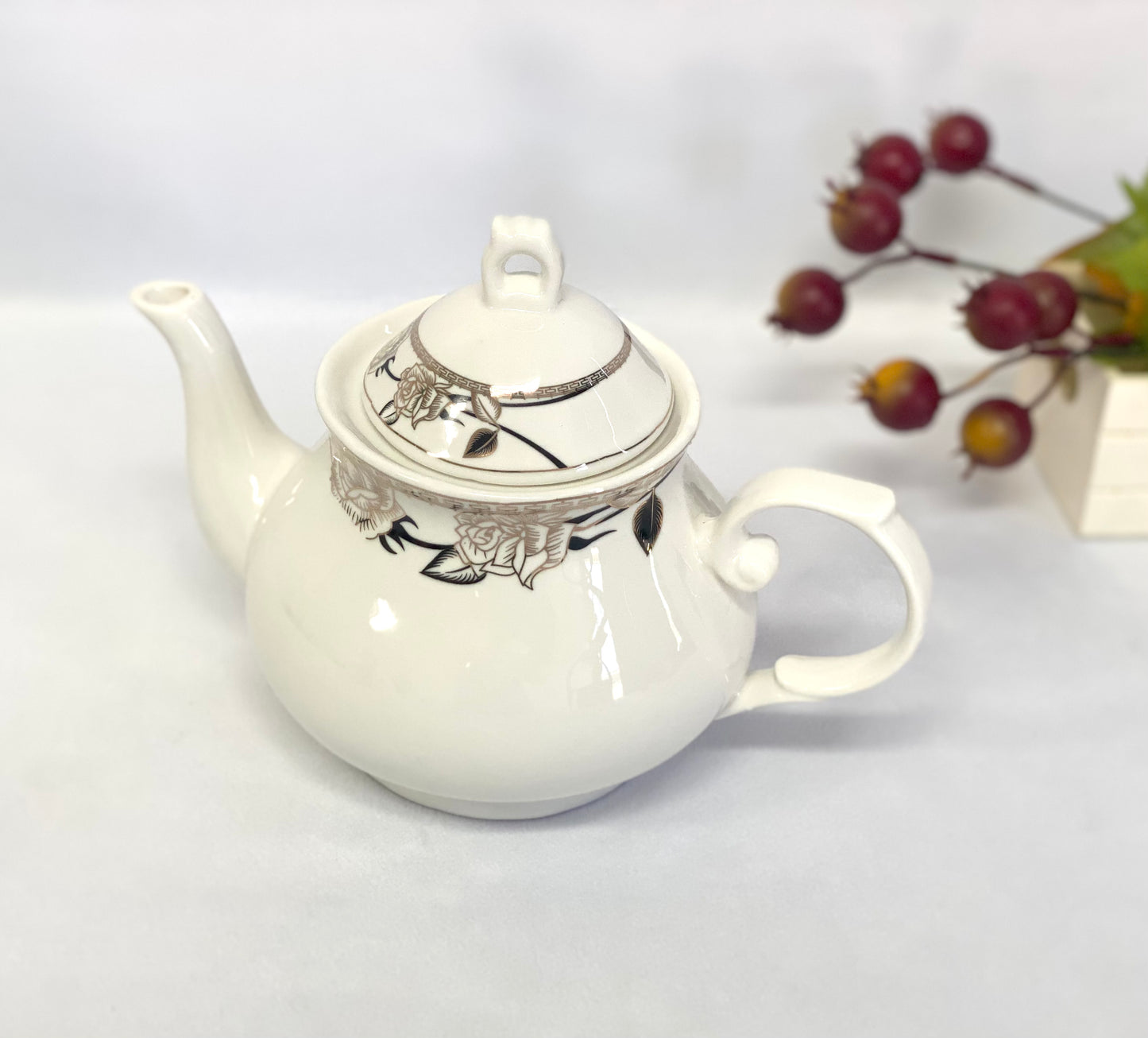 Porcelain Teapot Floral Design