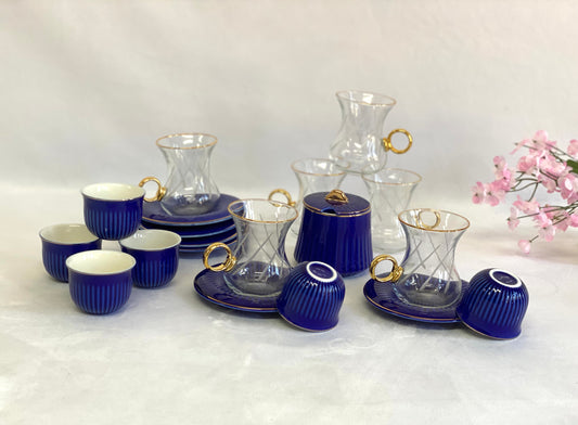 20pc Tea and Gawa Set Blue