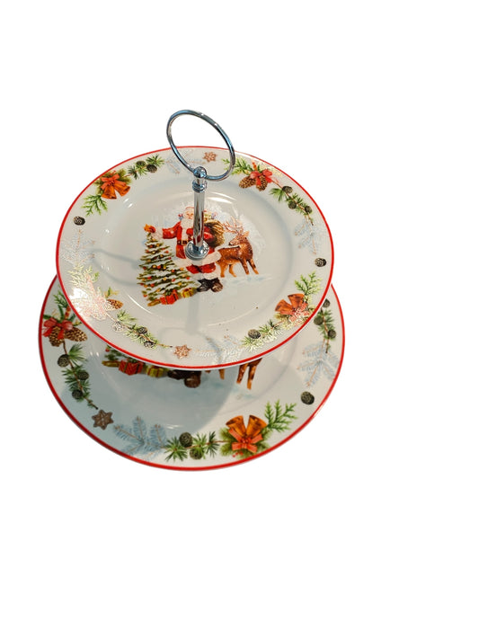 2 Tier Santa Platter