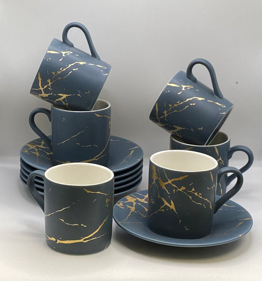 Coffee/Espresso Cups Blue Marble