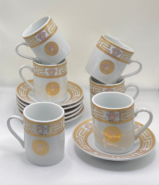 Coffee/Espresso Cups Gold Medusa