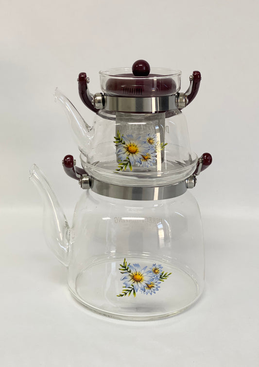 Double Glass Tea Kettle Set