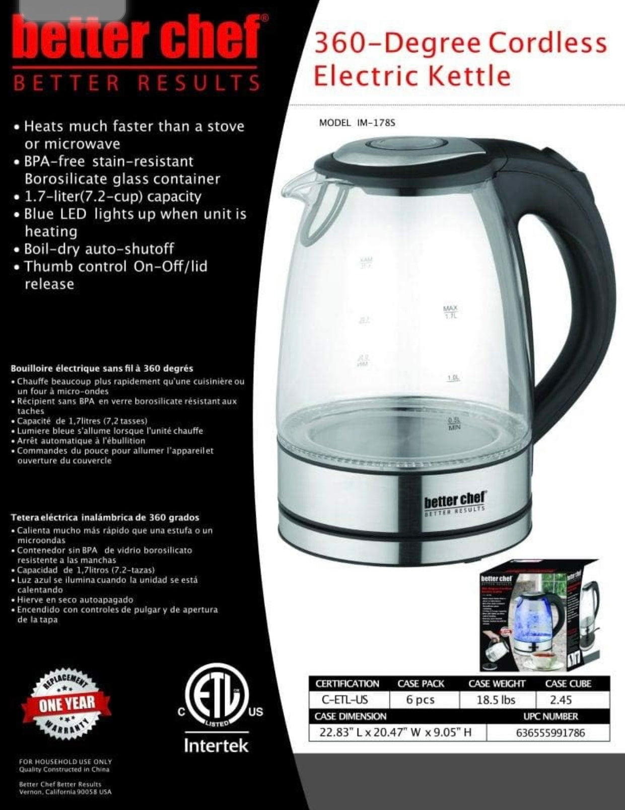 Better Chef Electric Kettle